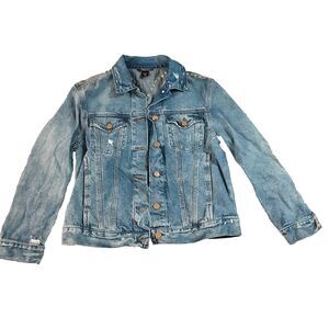Denim Jacket Victoria's Secret Studded Distressed Y2K Small Retro 2000s